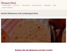 Tablet Screenshot of metzgerei-mack.de